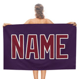 Custom Purple Crimson Red Beach Towel