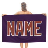 Custom Purple Coral Red Beach Towel