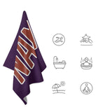 Custom Purple Coral Red Beach Towel