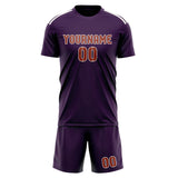 Custom Purple Coral Red Soccer Jersey