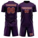Custom Purple Coral Red Soccer Jersey