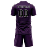Custom Purple Black Soccer Jersey