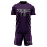 Custom Purple Black Soccer Jersey