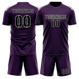 Custom Purple Black Soccer Jersey