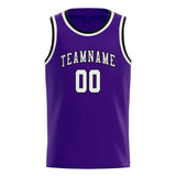 Custom Purple & White Colors Design Sports Basketball Jersey