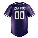 Custom Purple & White Colors Design Sports Baseball Jersey