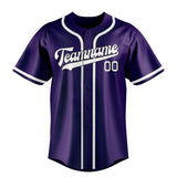 Custom Purple & White Colors Design Sports Baseball Jersey