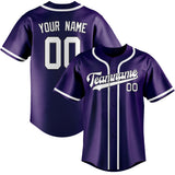 Custom Purple & White Colors Design Sports Baseball Jersey