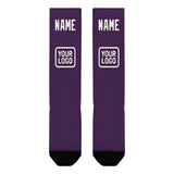Custom Purple White Knee-High Sock