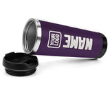 Custom Purple White Stainless Steel Water Cup