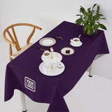 Custom Purple White Square Table Cloth