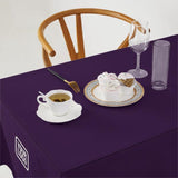 Custom Purple White Square Table Cloth