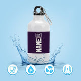 Custom Purple White Sports Bottle