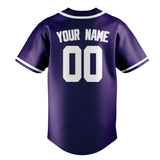 Custom Purple & White Colors Design Sports Baseball Jersey