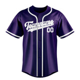 Custom Purple & White Colors Design Sports Baseball Jersey