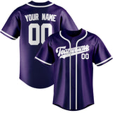 Custom Purple & White Colors Design Sports Baseball Jersey