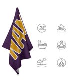 Custom Purple Yellow Beach Towel