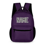 Custom Purple Dark Grey Kids Backpack