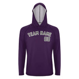 Custom Purple Dark Grey UV-Hoodie