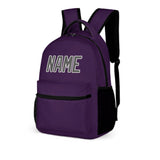 Custom Purple Dark Grey Kids Backpack