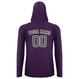 Custom Purple Dark Grey UV-Hoodie