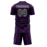 Custom Purple Dark Grey Soccer Jersey