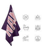 Custom Purple Light Pink Beach Towel
