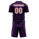 Custom Purple Light Pink Soccer Jersey