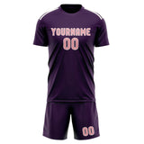 Custom Purple Light Pink Soccer Jersey