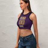 Custom Purple Khaki Sleeveless Tank Top