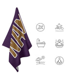 Custom Purple Khaki Beach Towel