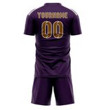 Custom Purple Khaki Soccer Jersey