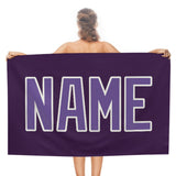 Custom Purple Light Purple Beach Towel