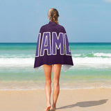 Custom Purple Light Purple Beach Towel