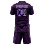 Custom Purple Light Purple Soccer Jersey