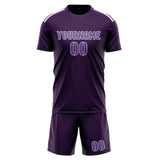 Custom Purple Light Purple Soccer Jersey