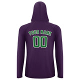 Custom Purple Emerald Green UV-Hoodie