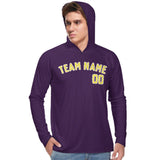 Custom Purple Light Yellow UV-Hoodie