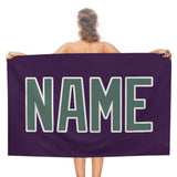 Custom Purple Blue Green Beach Towel