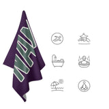 Custom Purple Blue Green Beach Towel