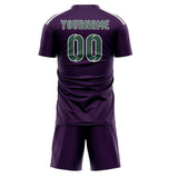 Custom Purple Blue Green Soccer Jersey