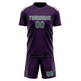 Custom Purple Blue Green Soccer Jersey