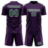 Custom Purple Blue Green Soccer Jersey