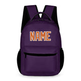 Custom Purple Orange Kids Backpack