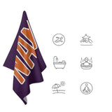 Custom Purple Orange Beach Towel