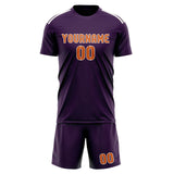 Custom Purple Orange Soccer Jersey