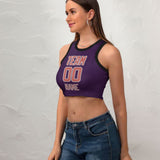 Custom Purple Copper Rose Sleeveless Tank Top