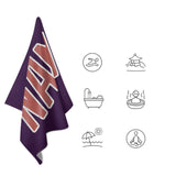 Custom Purple Copper Rose Beach Towel