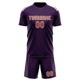 Custom Purple Copper Rose Soccer Jersey