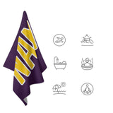 Custom Purple Gold Beach Towel